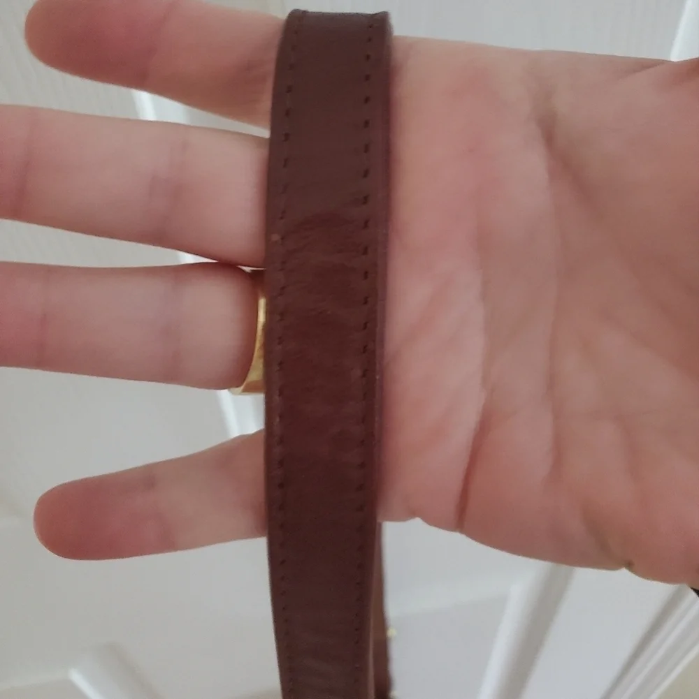 Assots London 'CORI' VT Real Leather Crossbody Bag In Brown Pollished